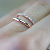 0.5ct Round Cut Moissanite Split Shank Engagement Ring 14k Rose Gold Plated