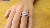 2ct Round Cut VVS1 Diamond Unique Design Wedding Ring Band 14k White Gold Finish