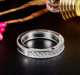 2ct Round Cut Diamond Wedding Ring Band 14k White Gold Finish Milgrain Eternity