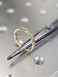 0.2ct Round Cut Moissanite Bow Tie Shaped Wedding Band 14k Yellow Gold Plated