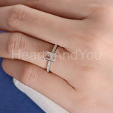 1.4ct Emerald Cut Simulated Peach Morganite Accented Ring 14k Rose Gold Plated