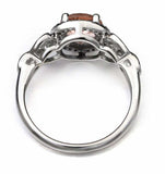 2.3ct Engagement Ring Round Cut Peach Morganite Diamond Halo 14k White Gold Over