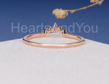 0.5ct Marquise Cut Simulated Diamond Curved Wedding Band 14k Rose Gold Plated