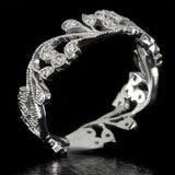 2Ct Round Cut Diamond Milgrain Eternity Wedding Band Women 18K White Gold Finish