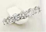2.2ct Round Cut Moissanite Eternity Women Wedding Band 14k White Gold Plated