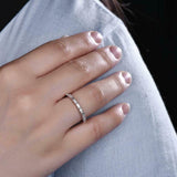 0.5ct Baguette Diamond Half Eternity Anniversary Wedding Band 14k WhiteGold Over