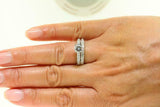 2.5ct Round Cut Diamond Engagement Ring Stylish Bridal Set 14k White Gold Finish