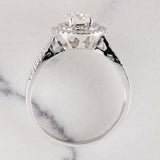 4.5Ct Round Cut Diamond Dual Halo Cocktail Engagement Ring 18K White Gold Finish