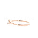 0.1ct Baguette Cut Simulated Diamond Toi Et Moi Ring 14k Yellow Gold Plated