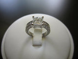 2ct Princess Cut Design Diamond Solitaire Engagement Ring 14k Solid White Gold