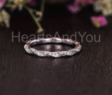 0.5ct Round Cut Moissanite Eternity Twisted Wedding Band 14k White Gold Plated