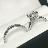 2.5Ct Round Cut Diamond Classic Bridal Set Engagement Ring 14K White Gold Finish