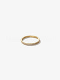 0.15ct Round Cut Moissanite Minimalist Women Wedding Band 14k Yellow Gold Plated