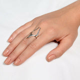 Anubis Egyptian Engagement Ring 0.5ct Round Cut Diamond 14k White Gold Finish