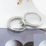 2.3ct Round Cut Diamond Engagement Ring 14k White Gold Finish Antique Bridal Set