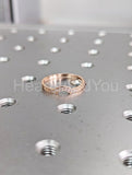 1ct Round Cut Simulated Morganite Curved Band Bridal Set 14k Rose Gold Plated
