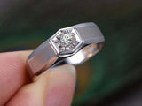 0.4ct Round Cut Diamond Engagement Ring Solitaire Women 14k White Gold Finish