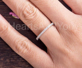 0.5ct Round Cut Moissanite 3/4 Eternity Women Wedding Band 14k White Gold Plated