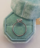 1.6ct Oval Cut Diamond Accents Solitaire Engagement Ring 14k White Gold Finish