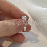 0.5ct Round Cut Moissanite Cluster Split Shank Women Ring 14K White Gold Plated