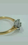 0.5ct Round Cut Moissanite Daisy Flower Cluster Women Ring 14k YellowGold Plated