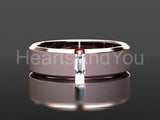 0.5ct Baguette Simulated Diamond Tension Set Men's Ring 14k Yellow Gold Plated