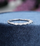 0.5ct Marquise Simulated Diamond Anniversary Wedding Band 14k White Gold Plated