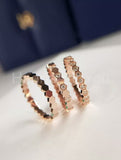 0.5ct Round Cut Moissanite Honeycomb Women Trio Set 14k White Gold Plated