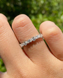 0.2ct Marquise Simulated Diamond Half Eternity Wedding Band 14k WhiteGold Plated
