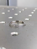 0.2ct Round Cut Moissanite Anniversary Women Wedding Band 14k White Gold Plated