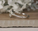 1ct Oval Cut Diamond Classic Solitaire Engagement Ring 14k White Gold Finish