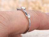 0.5ct Marquise Cut Diamond Leaf Wedding Anniversary Band 14k White Gold Finish