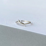 0.2ct Round Cut Moissanite Stacking Promise Engagement Ring 14k WhiteGold Plated