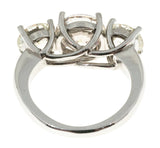 3Ct Round Cut VVS1 Diamond Classic Engagement Trilogy Ring 14k White Gold Over