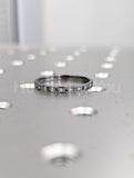 0.3ct Round Cut Moissanite Anniversary Women Wedding Band 14k Black Gold Plated