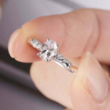 1.4ct Oval Cut Peach Morganite Solitaire Twisted Shank Ring 14k White Gold Over