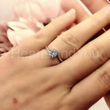 0.5ct Round Cut Moissanite Swirl Solitaire Engagement Ring 14k White Gold Plated