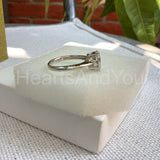 0.2ct Pear Cut Simulated Diamond Minimalist Solitaire Ring 14k White Gold Plated