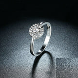 1.3ct Round Cut Diamond Engagement Ring 14k White Gold Finish Floral Solitaire