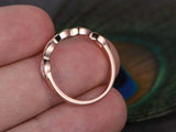 1ct Round Cut Diamond Wedding Band Minimalist Dainty 18k Rose Gold Finish