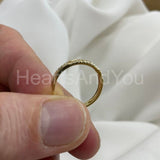 0.2ct Round Cut Moissanite Minimalist Women Wedding Band 14K Yellow Gold Plated
