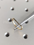 0.2ct Round Black Simulated Diamond Half Eternity Curved Band 14k Gold Plated