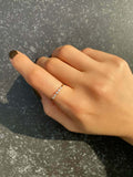 0.5ct Engagement Ring Round Cut Diamond 5 Stone Minimalist 14k Yellow Gold Over