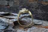 Unique Vintage Filigree Engagement Ring 2ct Round Diamond 14k Yellow Gold Finish