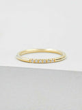 0.25ct Wedding Ring Band Round Cut Diamond Minimalist 14k Yellow Gold Finish