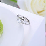 0.5ct Round Cut Diamond Engagement Ring 14k WhiteGold Finish Solitaire for Women