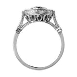 2.2ct Round Cut VVS1 Diamond Engagement Ring Milgrain Halo 14k White Gold Finish