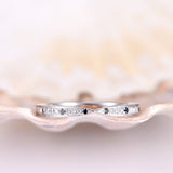 Half Eternity Wedding Ring Band 0.5ct Round Cut Diamond 14k White Gold Finish