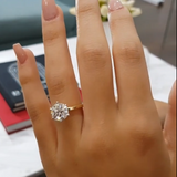 1Ct Round Cut Diamond Classic Proposal Women Solitaire Ring 14K Dual Gold Finish