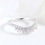 Half Eternity Wedding Ring Band 1.3ct Round Cut Diamond 14k White Gold Finish